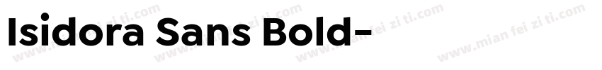 Isidora Sans Bold字体转换